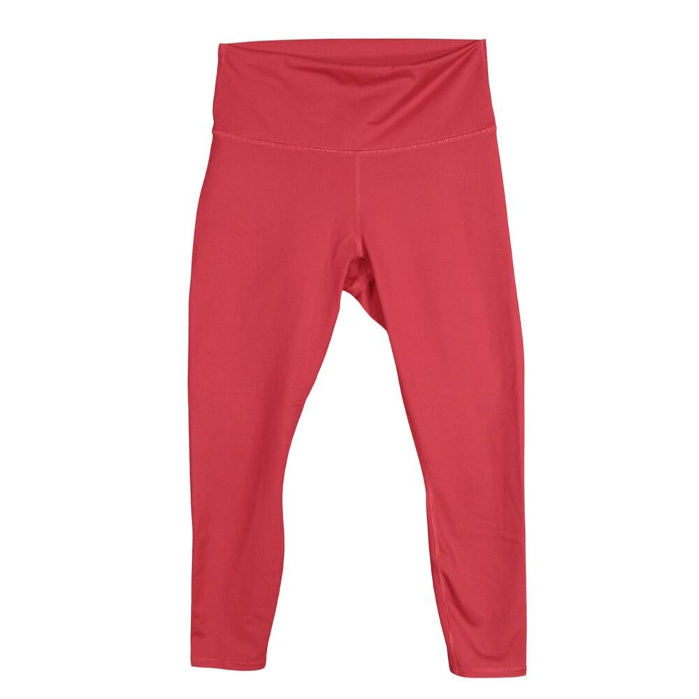 Fabletics Red Cropped Leggings Size XS One Waistband Pocket Mid Rise